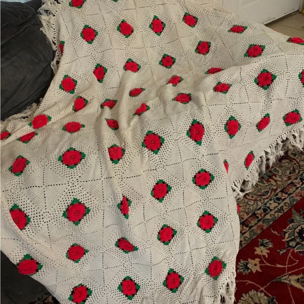 Floral Crochet Furniture Cover